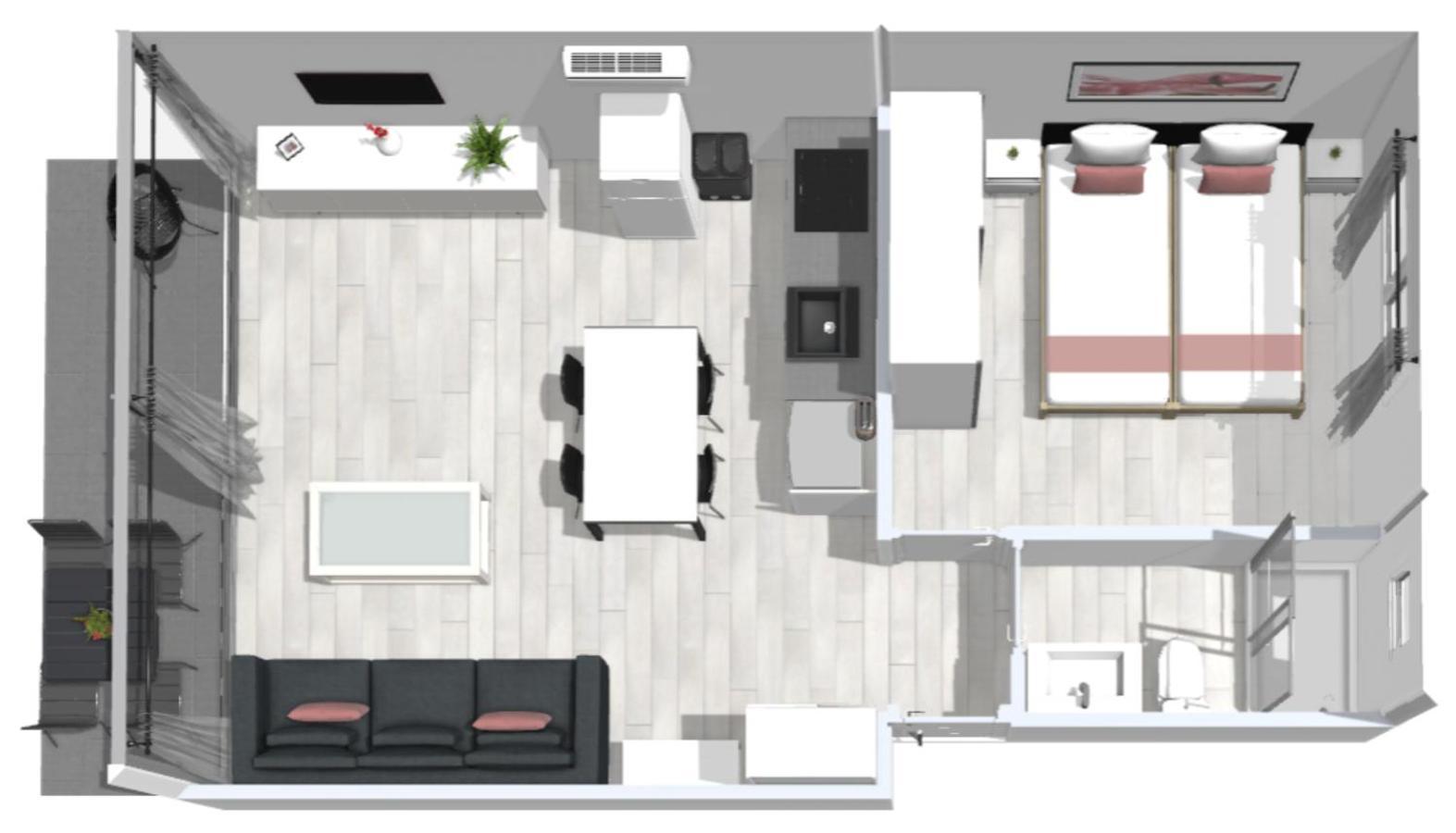 Roses Apartments 2 - Vista Mar Lateral 1Habitacion Luaran gambar
